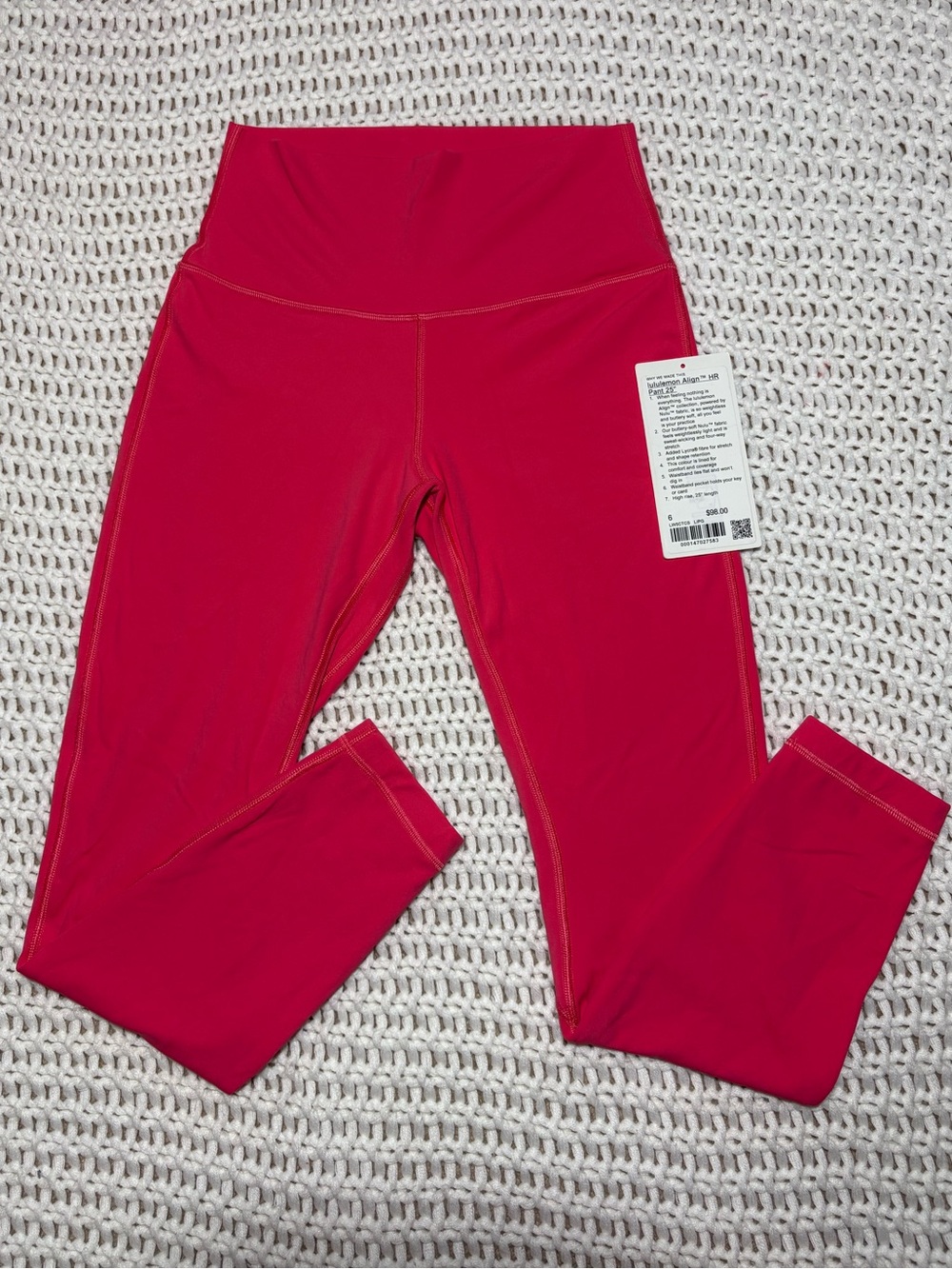 lululemon lip gloss align leggings 25” size 6